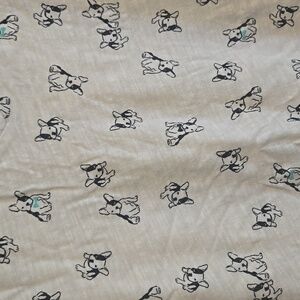 Sonoma Black And White Frenchie Patterned Shirt, 100% Cotton Large